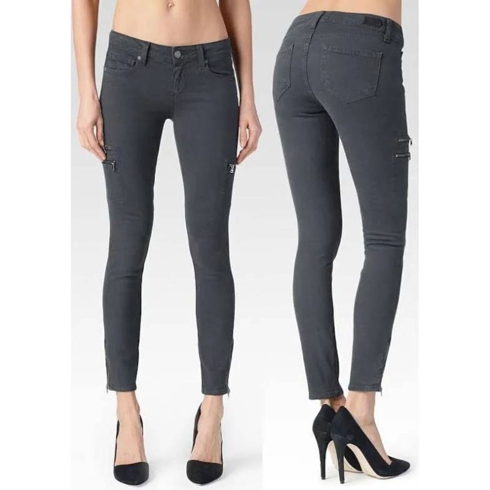 Paige Ivy Zip Detail Skinny Jeans